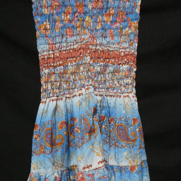 Stunning Colorful Strapless Summer Dress | large - Picture 11 of 15